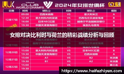 女排对决比利时与荷兰的精彩战绩分析与回顾